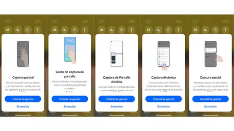 Gestos captura Oppo Gestos captura Oppo