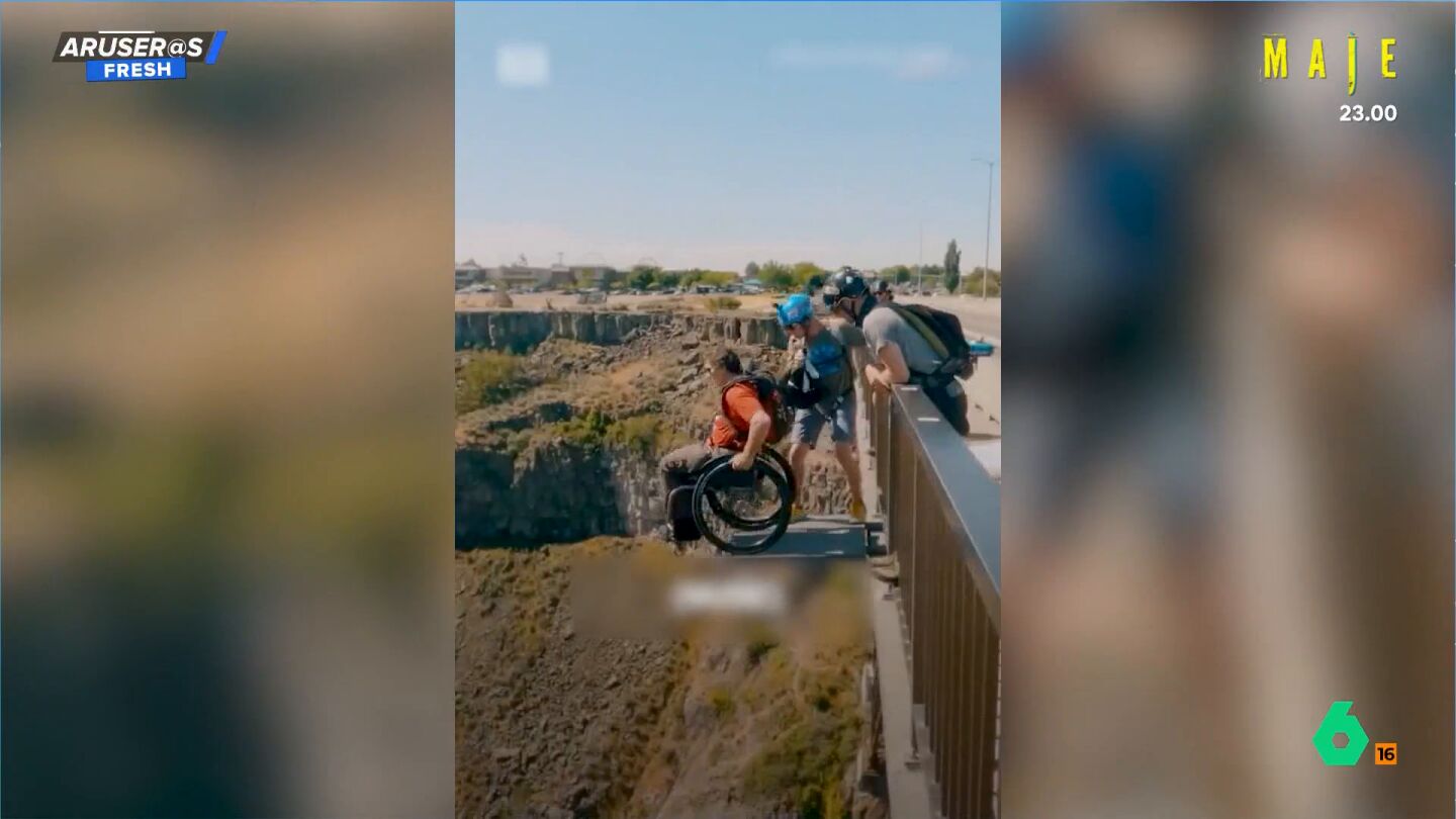 Vuelve a saltar en paraca&iacute;das en el 20&ordm; aniversario del accidente que lo dej&oacute; en silla de ruedas