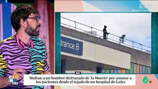 Un hombre disfrazado de 'la Muerte' en el tejado de un hospital acaba multado tras atemorizar a pacientes durante casi una hora