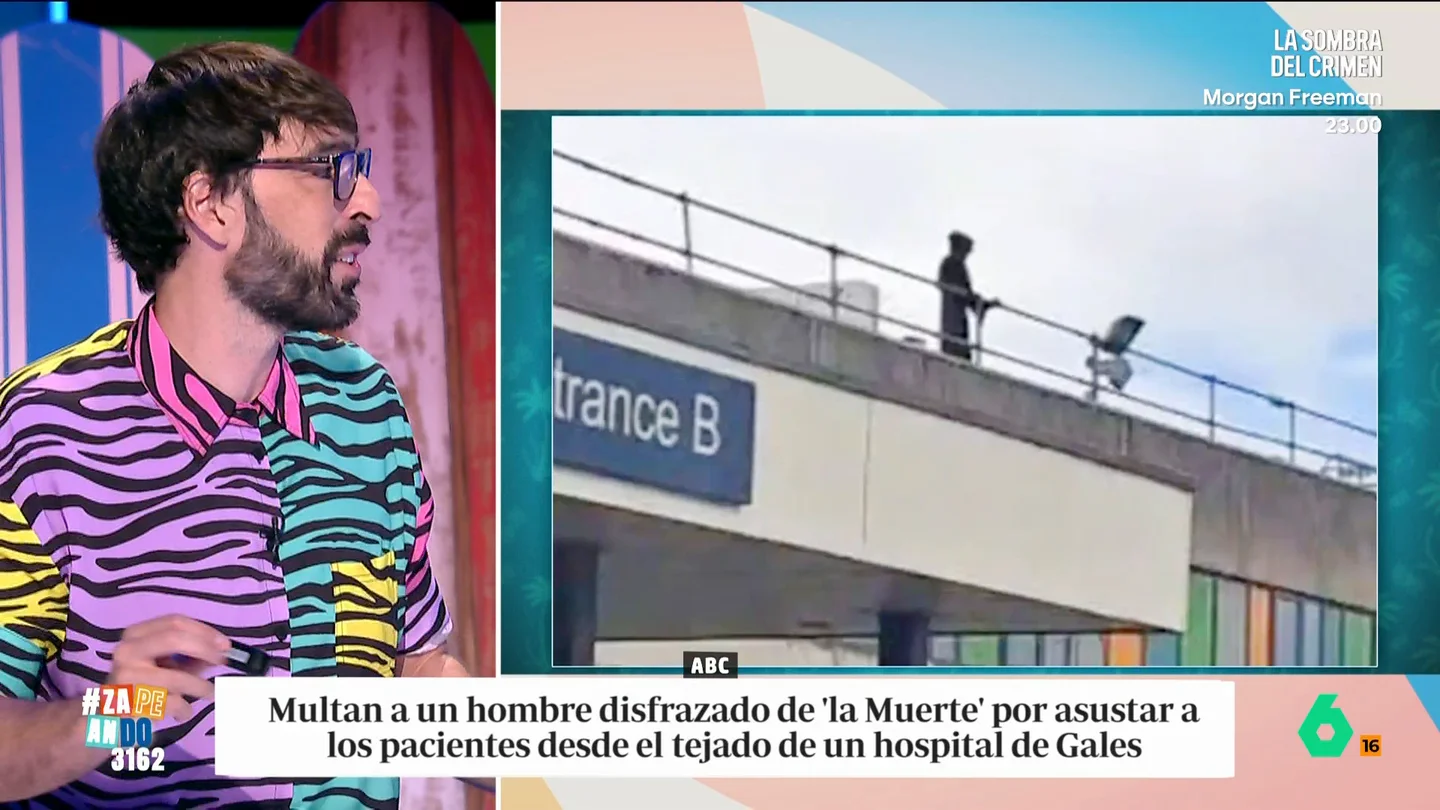 Un hombre disfrazado de 'la Muerte' en el tejado de un hospital acaba multado tras atemorizar a pacientes durante casi una hora Un hombre disfrazado de 'la Muerte' en el tejado de un hospital acaba multado tras atemorizar a pacientes durante casi una hora