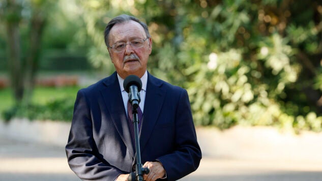 El presidente ceut&iacute;, Juan Jes&uacute;s Vivas, tras su reuni&oacute;n con el rey Felipe VI este jueves en el Palacio de Marivent en Palma de Mallorca.