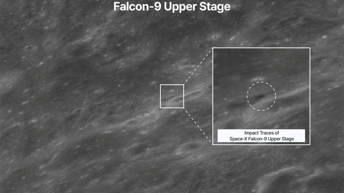 Impacto de un cohete de SpaceX contra la Luna