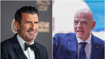 Luis Figo y Gianni Infantino