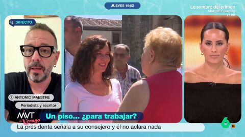 El periodista afirma que no tiene mucho sentido que la presidenta de la Comunidad de Madrid tenga una residencia oficial debido a que es una comunidad uniprovincial. Adem&aacute;s, cree que Ayuso est&aacute; nerviosa "porque no puede explicar la verdad".