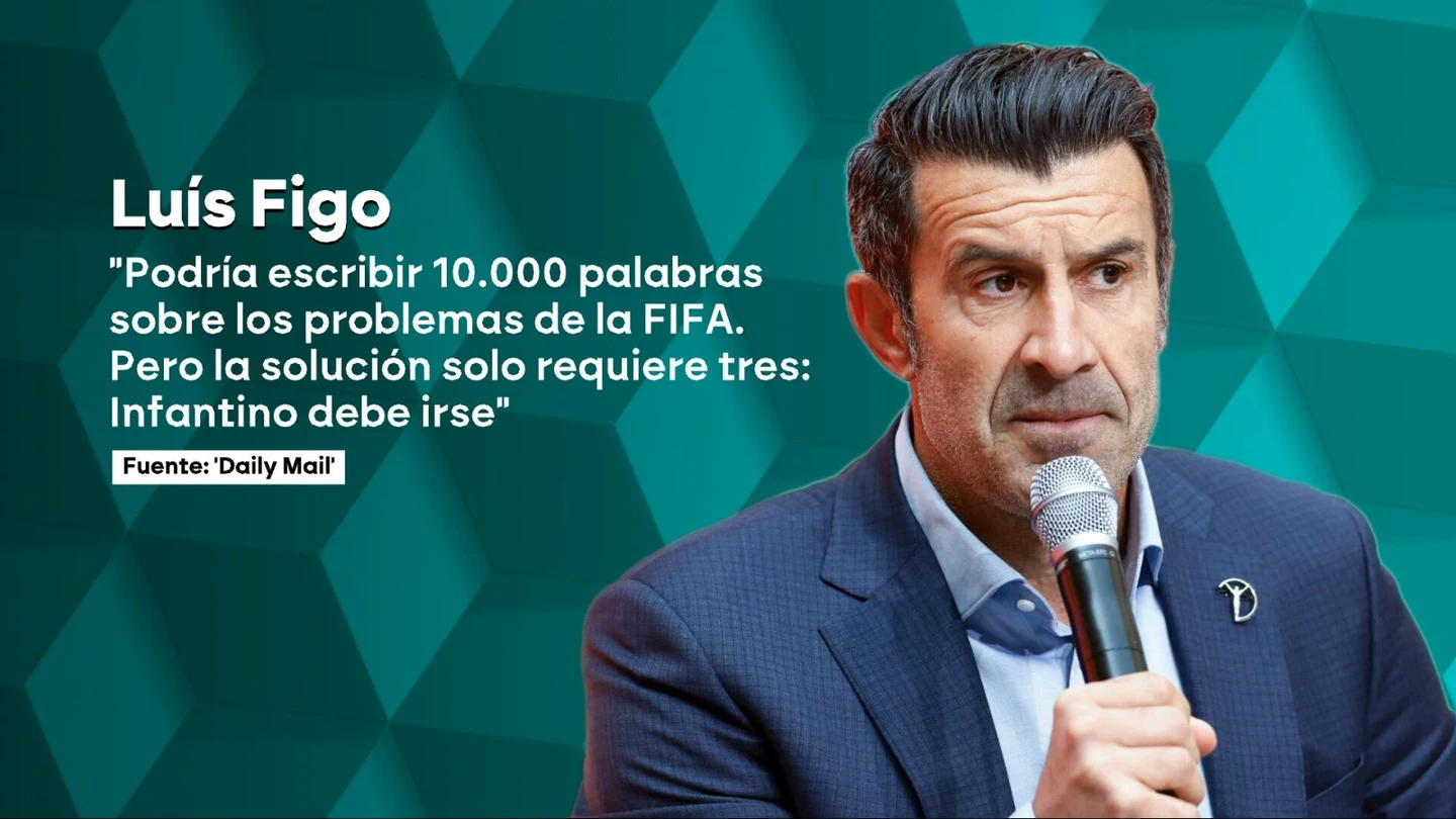 Figo exige la dimisión de Infantino por su "comportamiento mafioso" al intentar privatizar el Mundial: "Ha tratado de enriquecerse a costa del fútbol" Figo exige la dimisión de Infantino por su "comportamiento mafioso" al intentar privatizar el Mundial: "Ha tratado de enriquecerse a costa del fútbol"