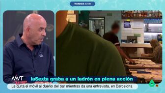 Un equipo film&oacute; a un hombre robando un tel&eacute;fono m&oacute;vil en un restaurante durante una entrevista para los informativos. La cara del ladr&oacute;n quedaba perfectamente grabada por las c&aacute;maras de laSexta. 
