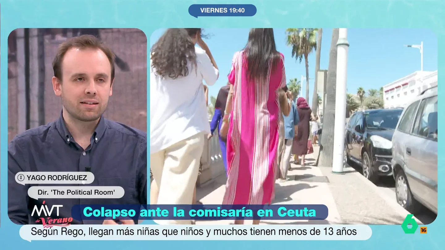 Yago Rodríguez, sobre un posible nuevo asalto a Ceuta: "Marruecos abona el terreno para que se puedan producir estas situaciones" El director 'The Political Room' señala, en Más Vale Tarde, que no cree que se pueda adjudicar a Marruecos la organización de esos asaltos, pero sí que los instrumentalizan y los facilitan.