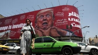 Cartel contra Trump en Teher&aacute;n