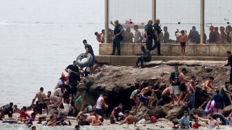 Entrada masiva de migrantes en Ceuta