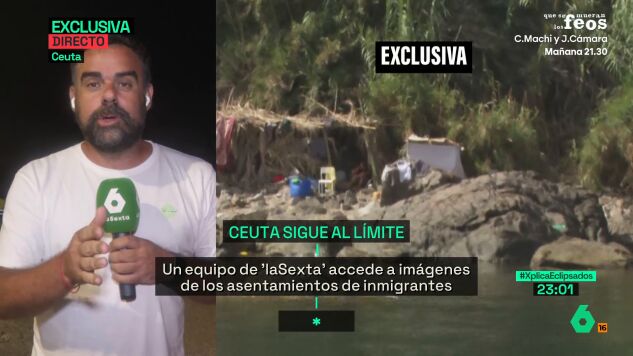 laSexta accede en exclusiva a las im&aacute;genes del asentamiento de migrantes en Ceuta