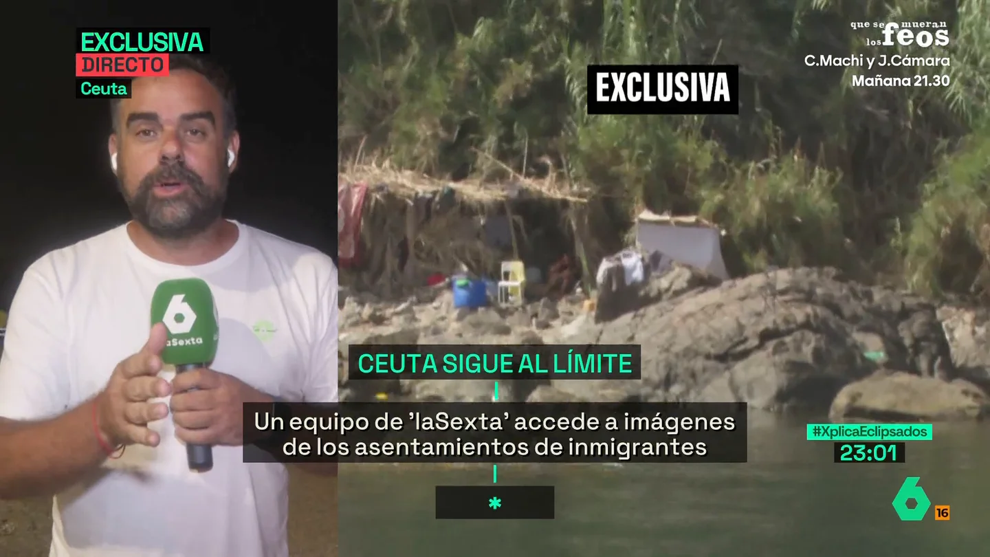 laSexta accede en exclusiva a las imágenes del asentamiento de migrantes en Ceuta laSexta accede en exclusiva a las imágenes del asentamiento de migrantes en Ceuta