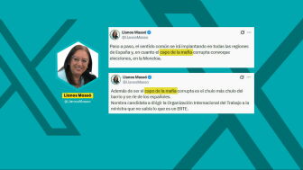 Tuits contra Pedro S&aacute;nchez de Llanos Mass&oacute;. 