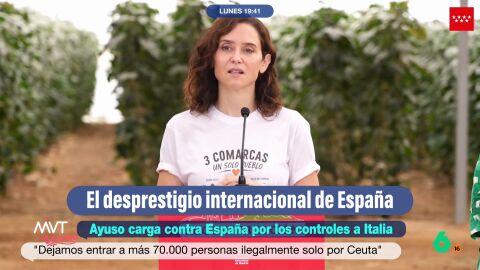 La presidenta de la Comunidad de Madrid se ha puesto del lado de Giorgia Meloni en el conflicto diplom&aacute;tico que est&aacute; viviendo con nuestro pa&iacute;s. Ayuso considera que el desprestigio internacional de Espa&ntilde;a seguir&aacute; creciendo.