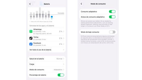 La funcionalidad de la batería en acción