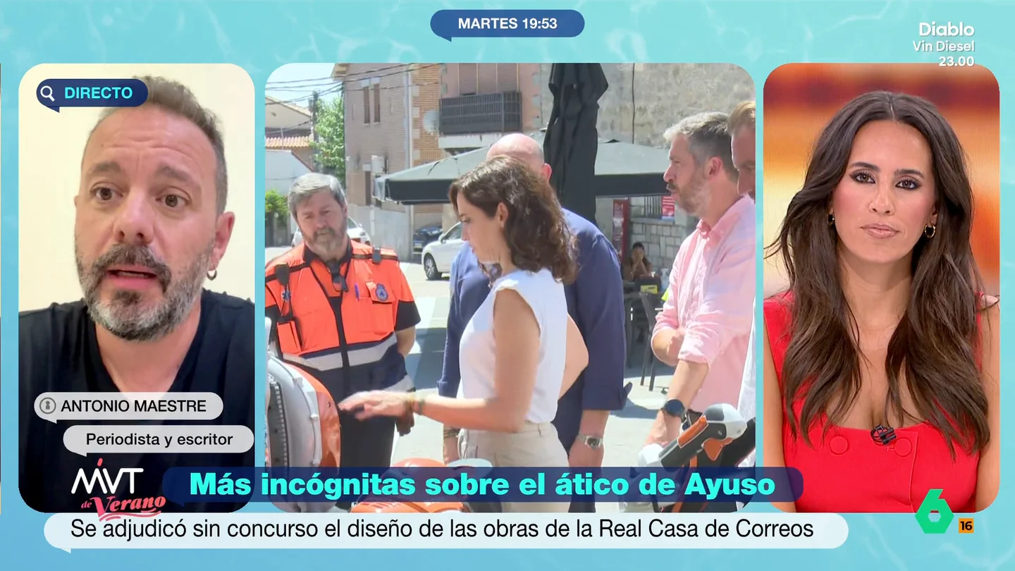 Antonio Maestre considera "un teatrillo" las obras en la sede de la CAM: "En ningún caso va a justificar esa compra de un ático" El periodista expone que las obras que se van a llevar a cabo en la Real Casa de Correos no van a ser lo suficientemente relevantes.