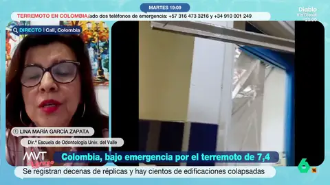 "Nunca habíamos tenido una experiencia tan aterradora": así vivió Lina María García el terremoto en Cali (Colombia) La directora de la Escuela de Odontología de la Universidad del Valle señala que, en esta ocasión, el radio de acción del terremoto "fue muy grande".