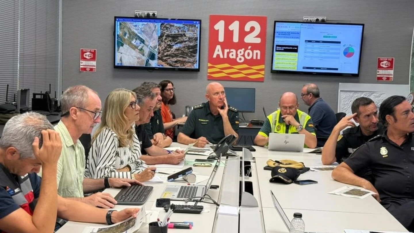 El CECOPI reunido en la Sala de Crisis del 112. El CECOPI reunido en la Sala de Crisis del 112.