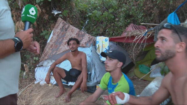 Migrantes escondidos en Ceuta