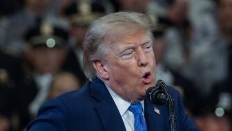Donald Trump, presidente de Estados Unidos, durante un acto oficial. 