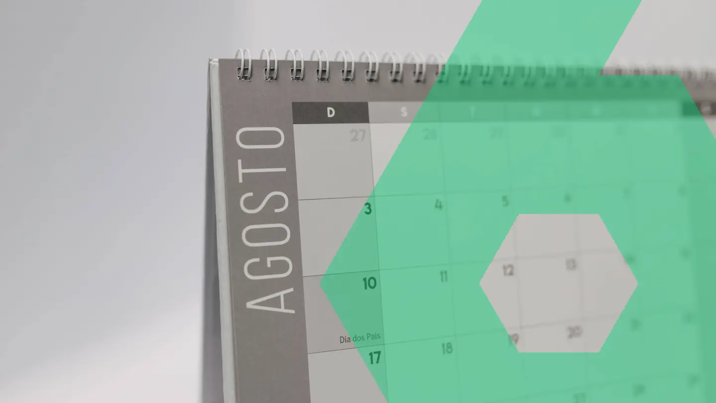 Un calendario, en el mes de agosto Un calendario, en el mes de agosto