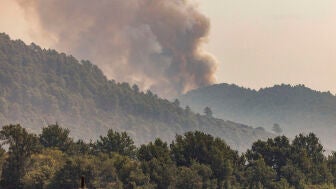 Incendio en Las Pe&ntilde;as de Riglos