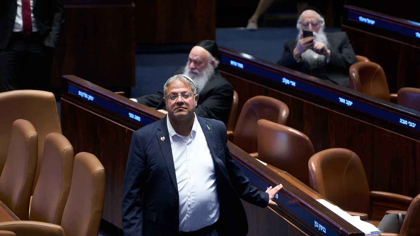 Itamar Ben Gvir, ministro ultraderechista y exconvicto de Seguridad Nacional israelí Itamar Ben Gvir, ministro ultraderechista y exconvicto de Seguridad Nacional israelí