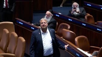 Itamar Ben Gvir, ministro ultraderechista y exconvicto de Seguridad Nacional israel&iacute;
