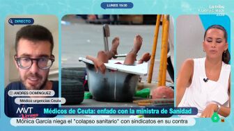 "Creo que nosotros vamos a claudicar antes de que llegue una posible soluci&oacute;n porque no somos m&aacute;quinas", afirma Andr&eacute;s Dom&iacute;nguez, m&eacute;dico de urgencias en el Hospital Universitario de Ceuta, que reclama personal de refuerzo.