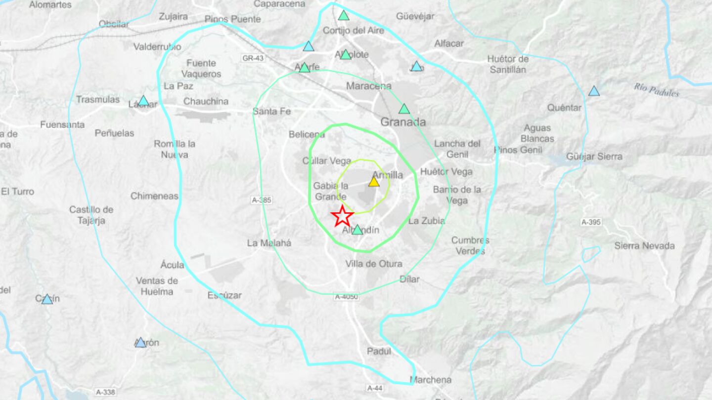 Nuevo terremoto en Granada de magnitud 4,6 con epicentro en Alhend&iacute;n