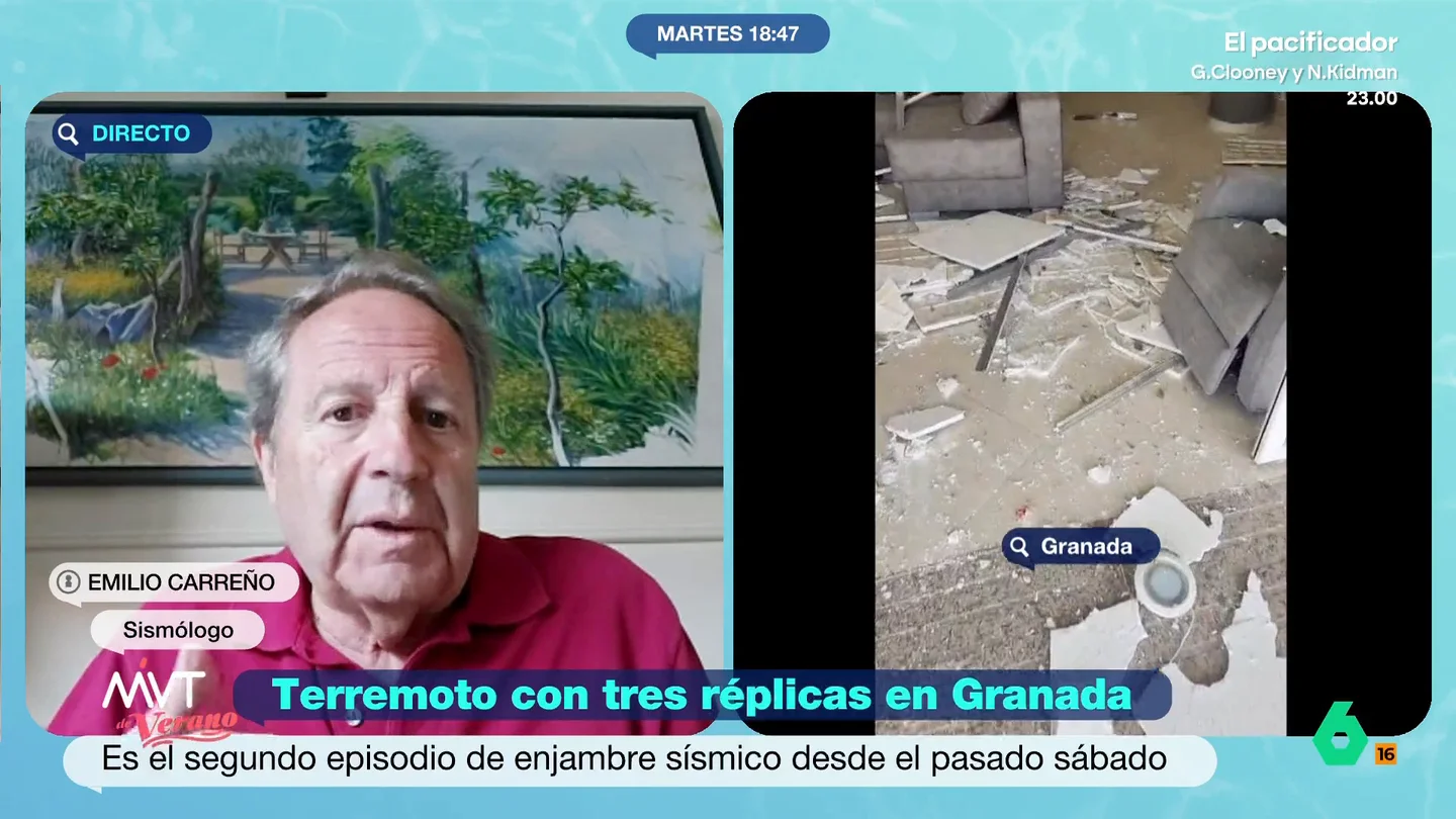 Emilio Carreño, sismólogo: "Para que se produzca un terremoto grande tiene que haber una estructura geológica que no se conoce que haya en Granada" El sismólogo Emilio Carreño explica en Más Vale Tarde que "por la historia sísmica de Andalucía, no tenemos terremotos tan grandes como los que podemos ver en los medios de comunicación de otros países".
