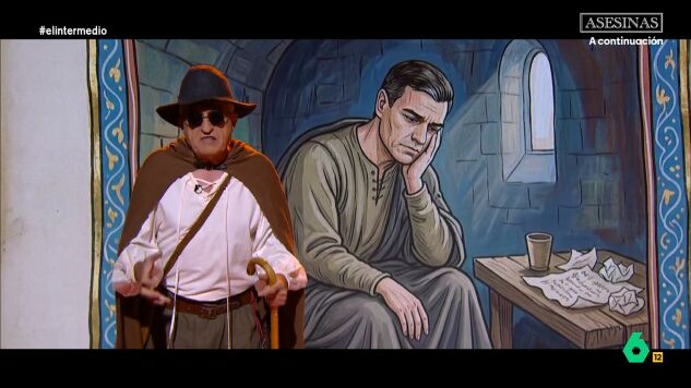 El Intermedio rescata el relato que hizo el 'juglar' Wyoming sobre c&oacute;mo estaba afrontando Pedro S&aacute;nchez la imputaci&oacute;n de Jos&eacute; Luis Rodr&iacute;guez Zapatero. 