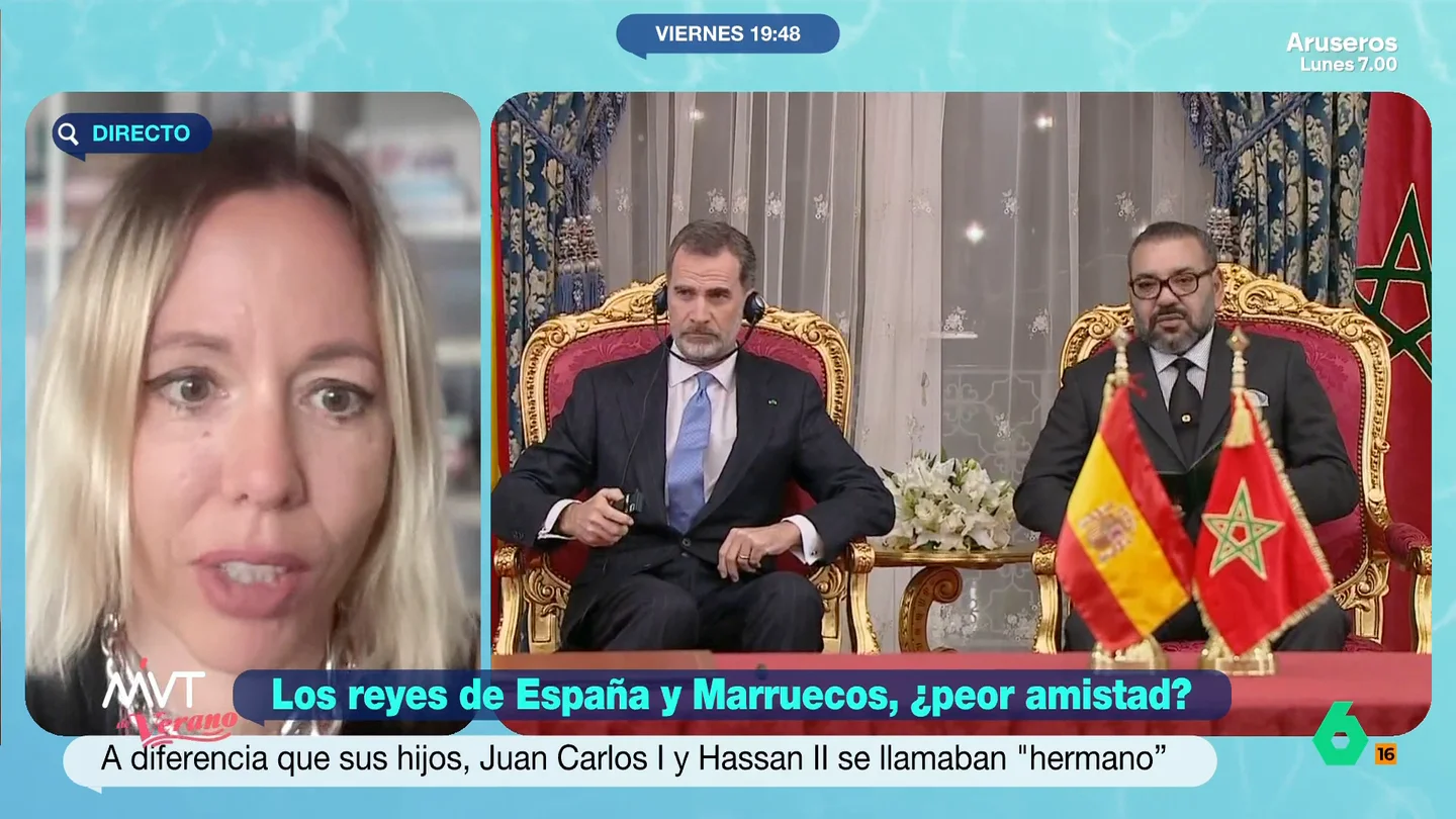 Ana Polo explica cómo es la relación entre Felipe VI y el rey de Marruecos: "Son personalidades muy distintas" Ana Polo, experta en Casa Real, analiza cómo es la relación entre Felipe VI y Mohamed VI, algo diferente a la de sus predecesores, Juan Carlos I y Hassan II, que incluso se llamaban "hermanos".