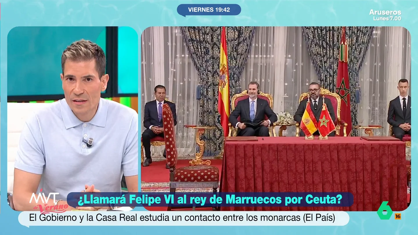 Juanma Romero, sobre una posible visita de Felipe VI a Ceuta: "En este momento es algo imprudente" El periodista indica que el monarca no podría visitar la ciudad autónoma si el Gobierno no lo autoriza. Además, indica, que no se está dando el contexto "más apropiado" para hacerlo.