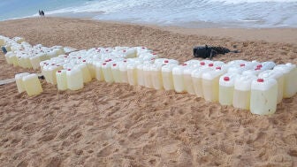 La Guardia Civil ha intervenido esta madrugada en la playa de La Mangueta, en el t&eacute;rmino municipal de Vejer de la Frontera (C&aacute;diz)