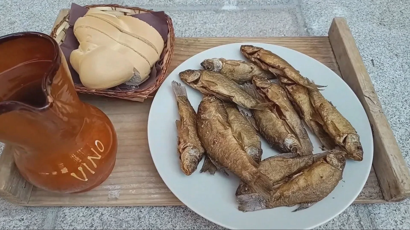 Muestra de un plato de tenca Muestra de un plato de tenca