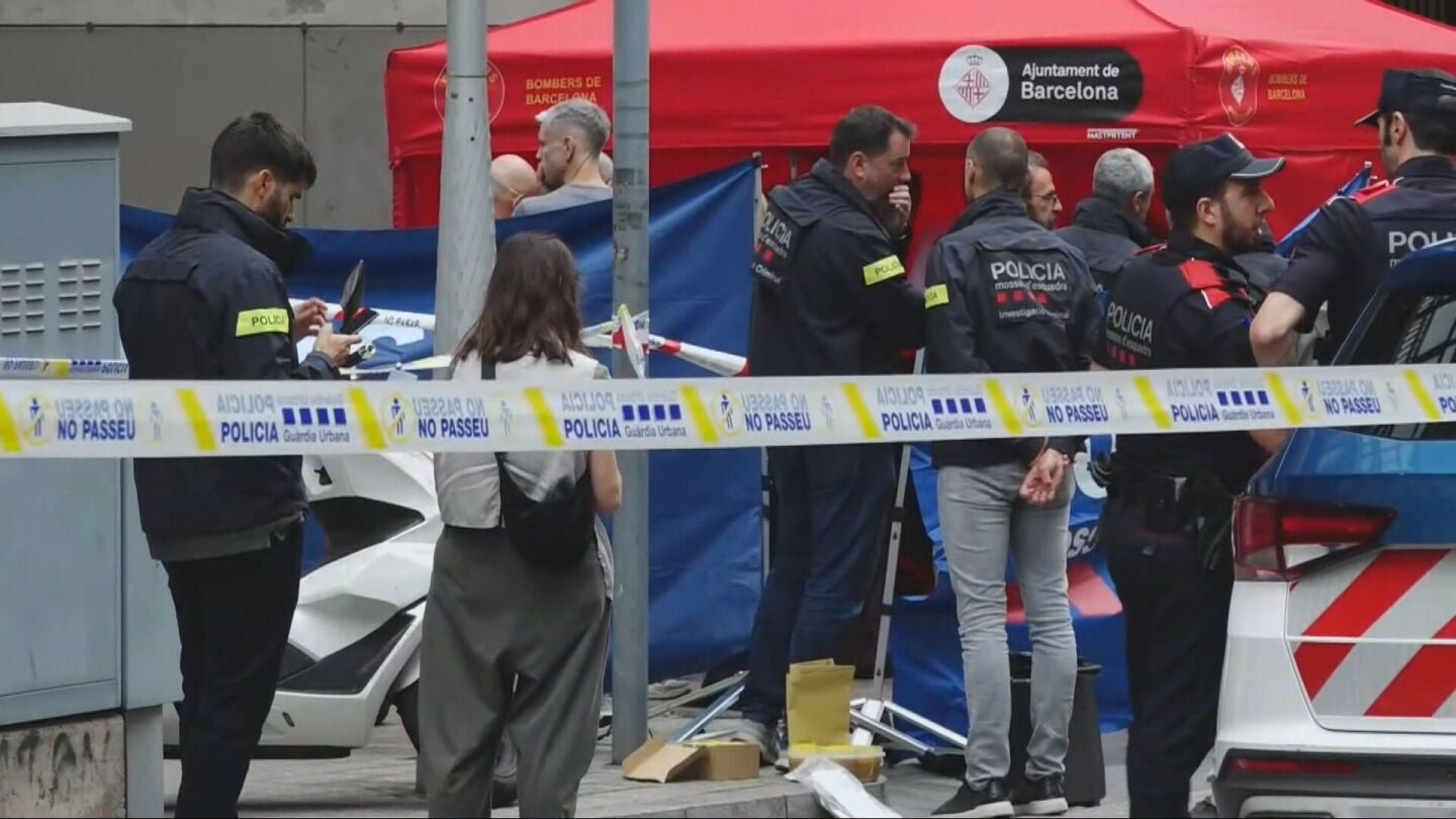 Los Mossos, en la escena de un tiroteo