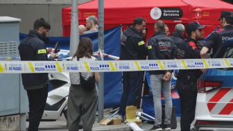 Los Mossos, en la escena de un tiroteo