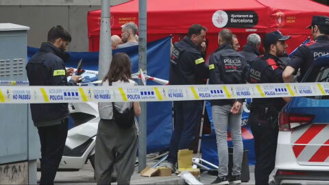 Los Mossos, en la escena de un tiroteo