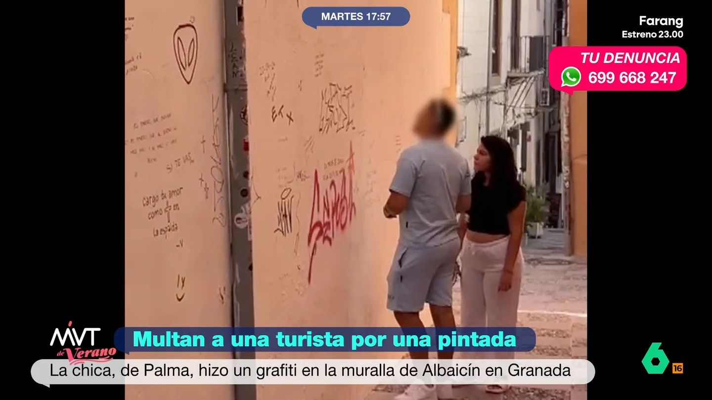 Los vecinos del Albaicín estallan por las pintadas de los turistas Una turista ha sido multada por hacer pintadas en el Albaicín, una moda que se propaga en las redes y que acarrea sanciones que pueden llegar hasta los 3.000 euros al ser Patrimonio de la Humanidad por la UNESCO.