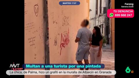 Una turista ha sido multada por hacer pintadas en el Albaic&iacute;n, una moda que se propaga en las redes y que acarrea sanciones que pueden llegar hasta los 3.000 euros al ser Patrimonio de la Humanidad por la UNESCO.