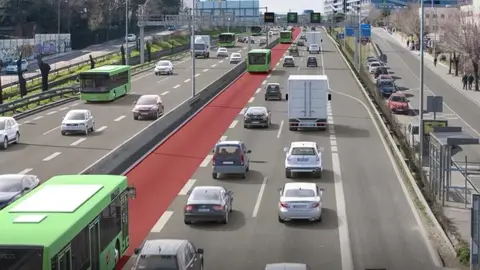 Carril naranja BUS-Vao Carril naranja BUS-Vao