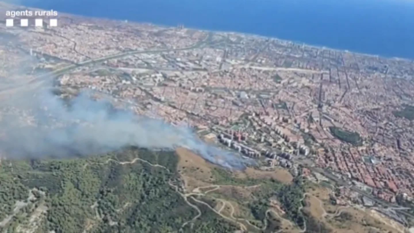 Imagen aérea del incendio de Collserola (Barcelona) Imagen aérea del incendio de Collserola (Barcelona)