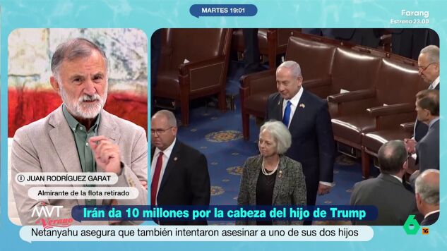 Mientras medios iran&iacute;es han ofrecido 10 millones por la cabeza del hijo de Donald Trump, Benjamin Netanyahu afirma que tambi&eacute;n intentaron asesinar a uno de sus hijos. El an&aacute;lisis del almirante Garat, en este v&iacute;deo.