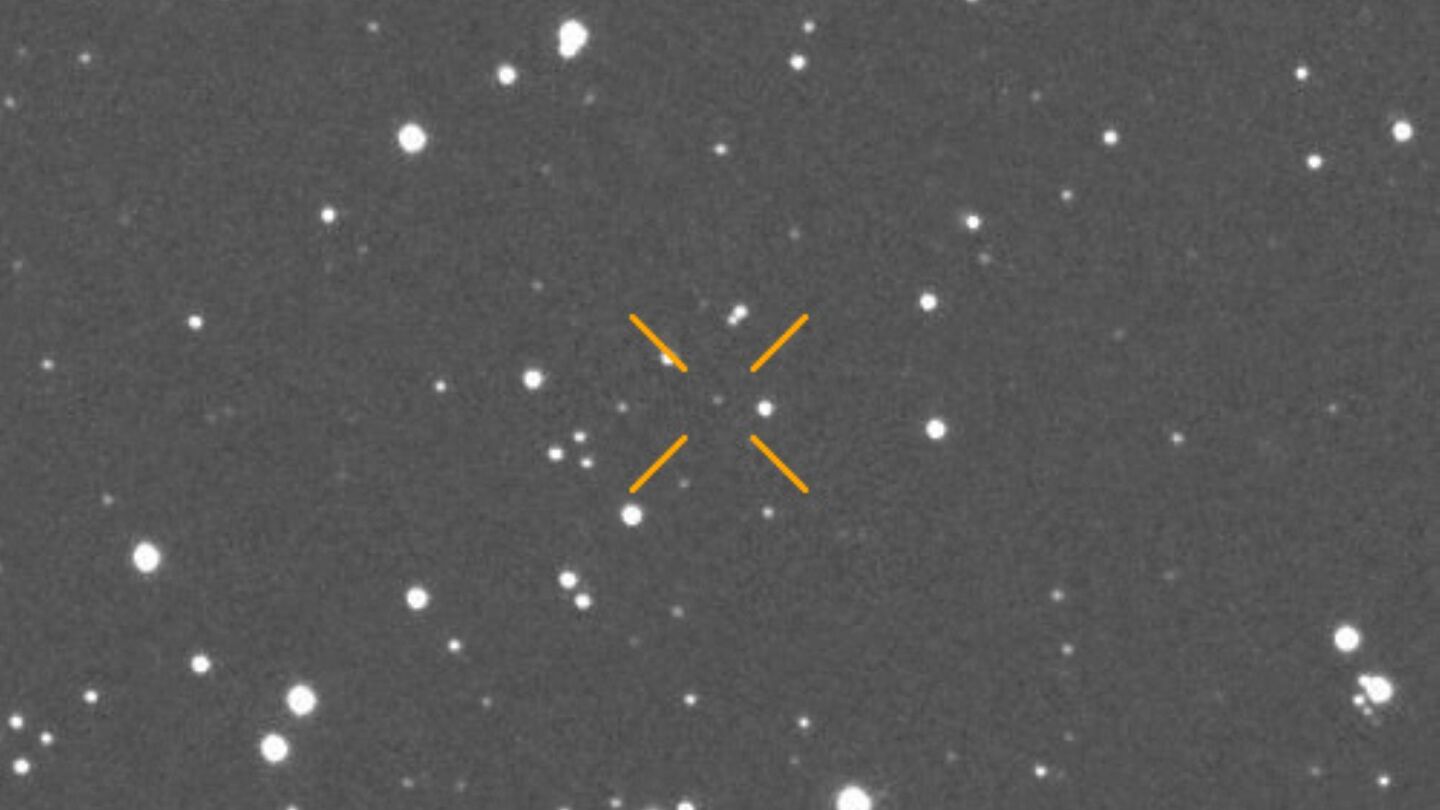 Imagen del objeto 2026 PC6 captada por el telescopio ATLAS-Teide