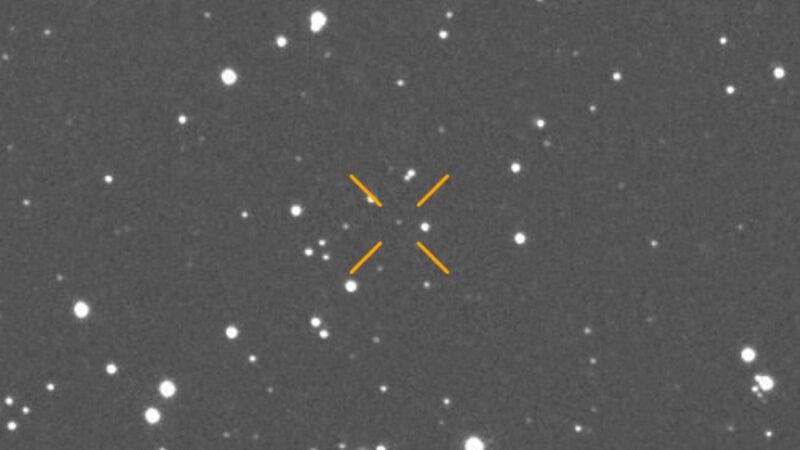 Imagen del objeto 2026 PC6 captada por el telescopio ATLAS-Teide
