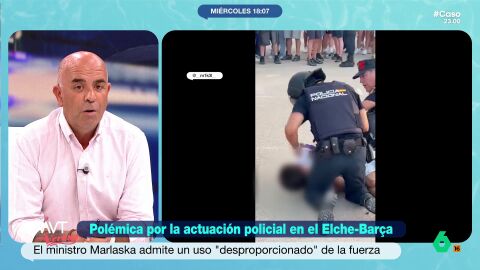 El abogado Juan Manuel Medina analiza la pol&eacute;mica actuaci&oacute;n policial durante el Elche-Bar&ccedil;a y pide a Laporta y Junts que se deje de politizar este asunto: "Se ve claramente que no han ido a por el chico porque lleve una estelada".