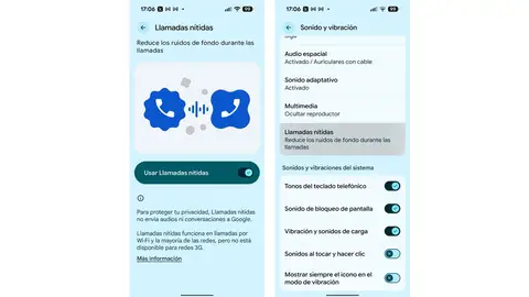 Activando las llamadas nítidas Activando las llamadas nítidas