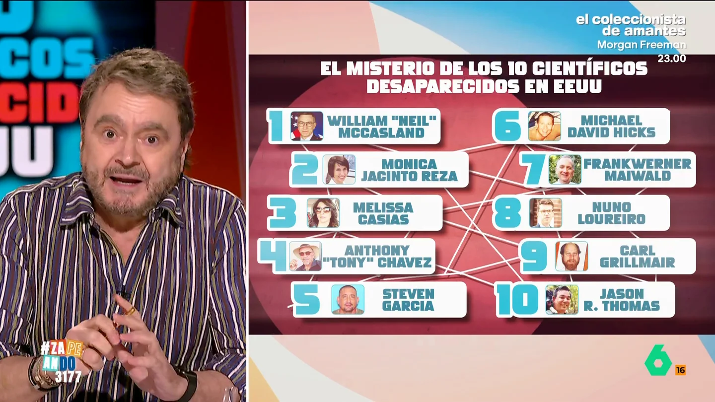 Paco Jiménez comparte la última hora de la extraña desaparición de diez científicos estadounidenses El periodista expone que estas desapariciones o fallecimientos se han producido entre 2024 y 2026. Lo misterioso del suceso ha provocado que surjan numerosas teorías de la conspiración.