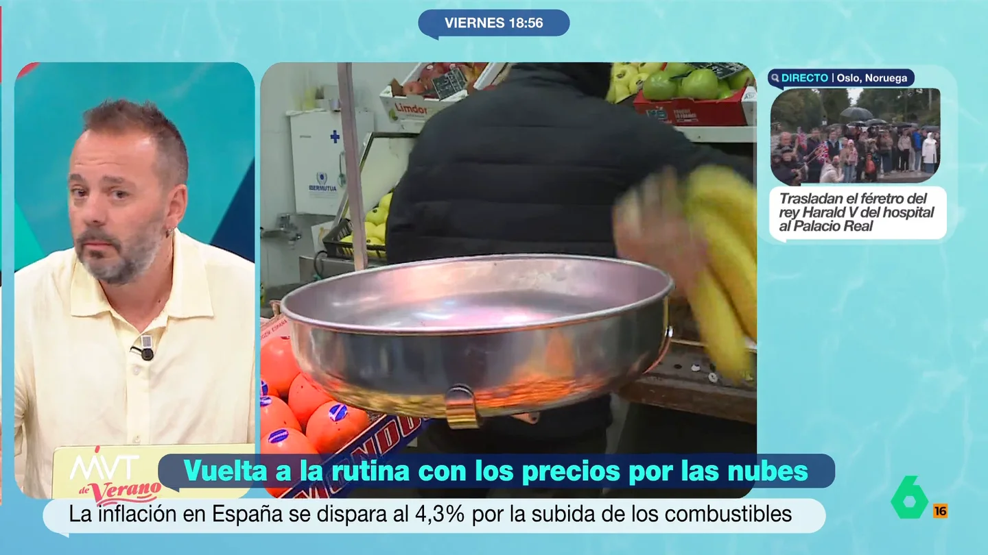 Maestre avisa sobre la subida de los precios: "El coste de la vida ha sido, históricamente, lo que se ha llevado por delante gobiernos" El periodista indica que, a pesar de que han subido los salarios, esto no ha sido al mismo nivel que el aumento de la carestía de la vida.