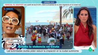 Kissy Chandiramani, vicepresidenta de Ceuta, reclama en M&aacute;s Vale Tarde m&aacute;s medios al Gobierno y denuncia que llevan un mes pidi&eacute;ndolos, ante una situaci&oacute;n "que es una crisis de soberan&iacute;a, pero se ha convertido en una crisis humanitaria".